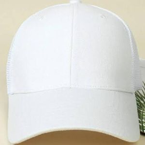 Excellent Plain Baseball/Face Cap - White