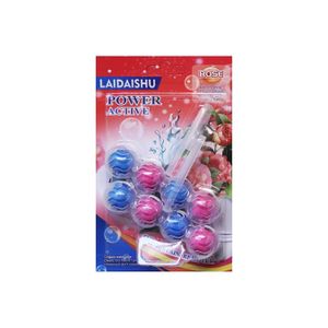 2IN1 (8 BALLS) TOILET CLEANING ANTI-BACTERIAL AIR FRESHENER HANGING BUBBLE CLEANER