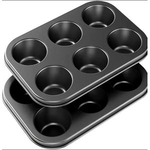 Clo Six-hole Baking Tray, Round Cake Mold, Flat Muffin Cups, and Home Oven Baking Tools