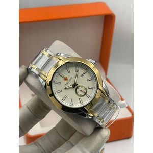 Lookworld  Two tone gold and silver Men luxury bracelet strap Watch 
