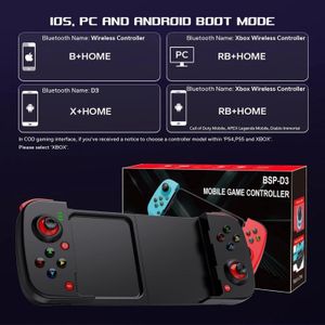  Wireless Bluetooth Gaming Controller/Game Controller/Game Pad/Wireless Controller LED Joystick,Good  Battery Life/ Compatible with Android, iOS, Windows PC