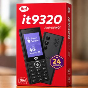 itel  it9320 4G Android Feature Phone, 2.8 Inch Touch Screen, 16GB ROM 2GB RAM, 3000mAh Battery, WiFi Hotspot, Black