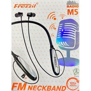 Frezzil M5 3in1 100hrs+ Bluetooth Neckband V5.4 with FM Radio mode, Bluetooth mode and Tf Memory card mode