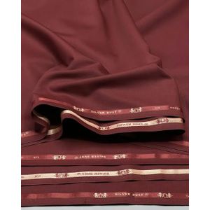 Top Class Quality Silver Dust Italian Fabric Senator Material for Unisex Use: Wine (4yards)