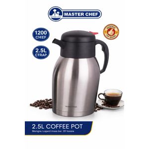Stainless Steel Vacuum Coffee Flask – 2.5 Litres