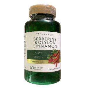 CARLYLE Berberine & Ceylon Cinnamon Capsules – Potent Metabolic Support Formula