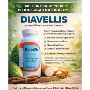 NutraVibe Diavellis Blood Sugar/Glucose Support 60 caps