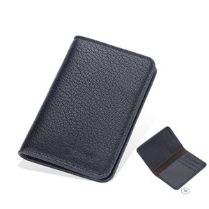 Mens Leather Wallet Money Clip 5297 5297 Black with Red Slim Fold -New Model