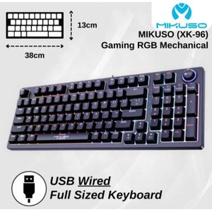 Mikuso XK-96 Keyboard Gaming Mechanical Optimus 96 keys Mixed Color Light RGB Wired USB