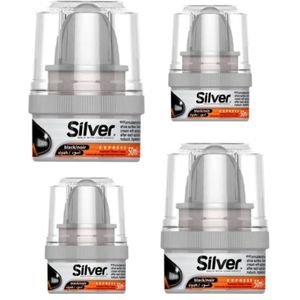 Silver Quality  Shoe Cream Black 4pcs