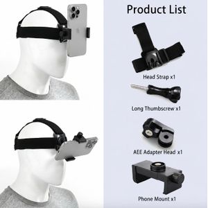 Camera headband Strap For Mobile Phone // Camera Head-Mounted Mobile Phone Fixed Bracket Video Shooting