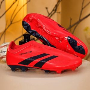 Men's Laceless Firm Ground Football Boots - Lightweight Soccer Cleats for Training & Match Play