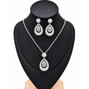 Cyberpunk Neon-Noir Zirconia Matrix Statement Jewelry Suite