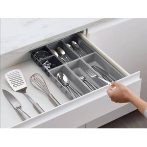 Detachable Cutlery Drawer Organiser Kitchen Utensil Storage Tray Spoon Fork Knife Organizer