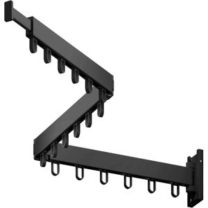 TodyJeyHo Laundry rack, wall mounted, wall assembly, three-fold folding, removable stand, hook for hanging, black