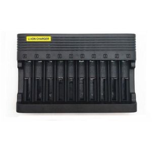 10 slot universal smart charger  with led indicator for 3.7V Li-on batteries 