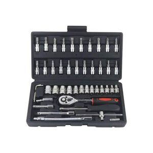 46 Pieces  1/4 Inch Socket Ratchet Wrench Set, Spanner Set And Screwdrivers Set