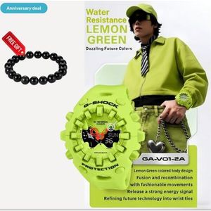Puzoo G-shock classic high fashion Lemon Quartz watch Ga-V01 - watch resistance with back light