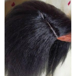 Kinky Yaki Wig With Kim K Long Parting Closure  Natural Blow Out