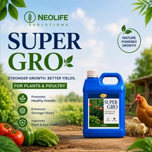 Nature's Vitality  Agro Super Gro 1 Litre  Concentrated Soil Wetting Agent Improves Water Penetration for Farms & Gardens  SuperGro Fertilizer Super Grow