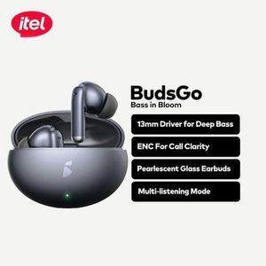 itel Buds-Go ENC Call Clarity 13mm Driver Deep Bass Pearlescent Gloss Comfortable Earbuds