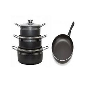 Master Chef Crown Star 7pcs Non Stick Aluminium Cooking Pots