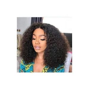 Water Curly Hair Wig With T frontal Natural Colour