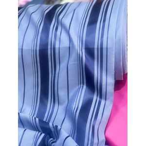 Quality Damask Wool Senator Fabric Material: Navy Blue & Powder Blue (4yards)