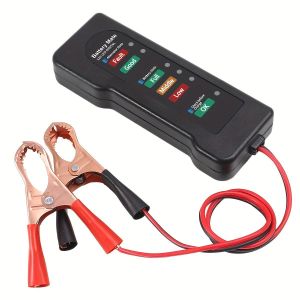 12V car battery tester with LED indicator light