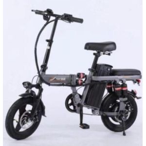 Electric Bicycle with Dual Brakes, Shock Absorbers, and 14-inch Tyres
