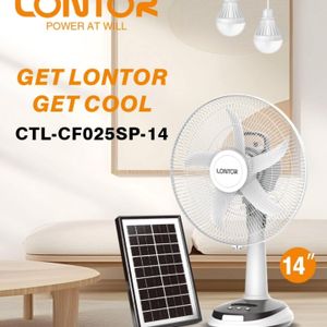 14 Inch Solar Rechargeable Fan Ctl-cf025sp-14