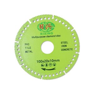 Rixing Multipurpose Vacuum Brazed Diamond Cutting Disc 100mm – For Tile, Metal, Steel, Iron, Concrete, PVC, Marble & Glass (Dry Cut & Grind)