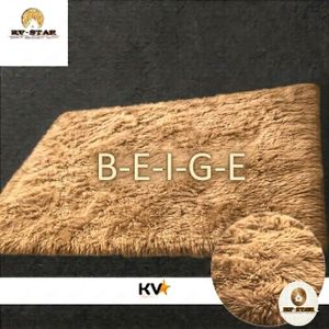 Fur VIP White Fluffy Soft Faux Sheepskin Fur  beige Center Rug 
