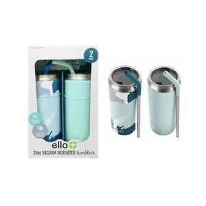 Ello Fizz 20oz Vacuum Insulated Stainless Steel Tumbler, 2-pack