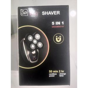 5D Grooming Kit - 5 in 1 Wireless Rotary Multifunctional 360° Smoother Clipper/Bald/Trimmer  