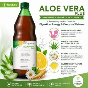 Neo Share this product    NEOLIFE Aloe Vera Plus Wine – Aloe Vera Herbal Drink for Digestive Wellness, Stomach Comfort, Relaxation & Restful Sleep