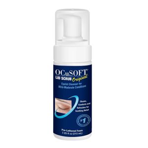 Ocusoft Lid Scrub Original Foaming Eyelid Cleanser - Mild Instant Foaming Eyelid & Eyelash Cleanser - Daily Eyelid Wash to Remove Oil, Dust, Pollen & Eye Makeup - 7.25 fl oz