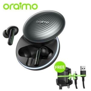 Oraimo SpaceBuds Hybrid 50dB ANC Lunar Eclipse Design True Wireless Earbuds + Free Charger