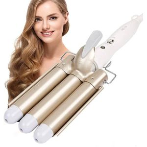 3 Barrel Hair Waver Curling Iron – Professional Deep Wave Hair Curler