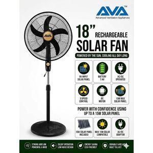 Ava 18 inches Rechargeable Fan with free gift (1year warranty) 