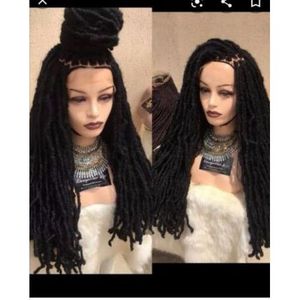 Bon Straight Dread Braided  Wig With  Frontal Net