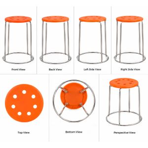 A modern, lightweight round stool 