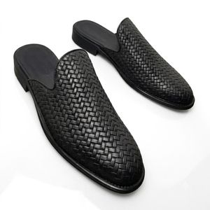 High Quality Men's Basket Leather Half Shoe - Black