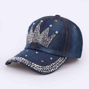 High Quality Denim stone design face cap 