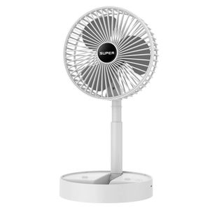 Telescopic Foldable Air Circulator, Freely Height Adjustable Portable Cooling Air Device with Multi Wind Speed Gears, Built-In Charging Supply Stable Vertical Cooler for Bedroom, Office, Travel & Outdoor Camping