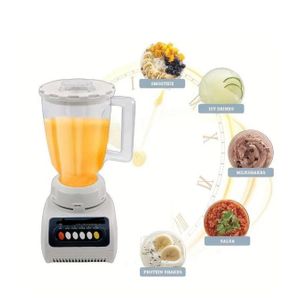 2 in 1 High-power Stainless Steel Glass Blender & Grinder Mill, Home Kitchen Appliances, Electric Fruit Smoothie, Juicers , Mixer Blenders. 6 Blades ( Black )