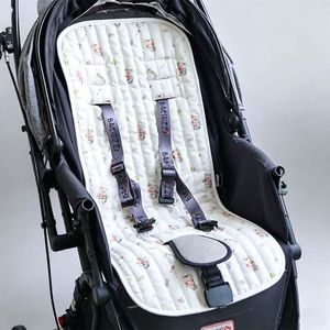 Breathable Cooling Baby Stroller Liner, Thin & Soft Universal Stroller Seat Pad, Croissant Print, Lightweight Comfortable Cushion for Infant Pram