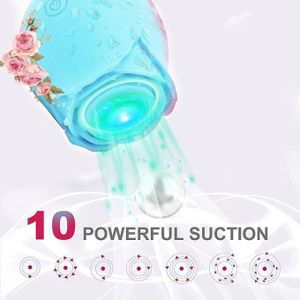 Female Vaginal And Nipple Sucker Rose Sex Toy, Masturbation Sex Toy, Clitoral Stimulating Vibrator Sex Toy For Woman, 10 Sucking & Vibrating Clitoralal Sucker, Suction Vibrabrater for Solo Couple Pleasure Clit G Spot Stimulator, Female Rose Vibrator