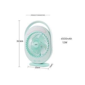 Kamisafe Multi-functional Rechargeable Table Fan With LED Light