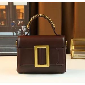 Buckle Belt Lovely Ladies Handbag- Dark Brown 